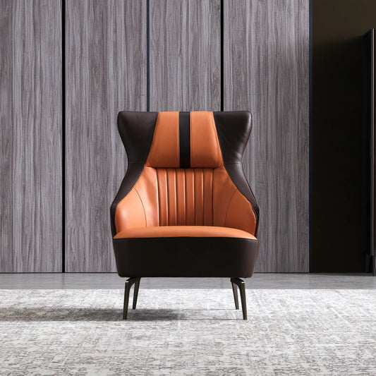 Sedia imbottita in pelle, colore grigio