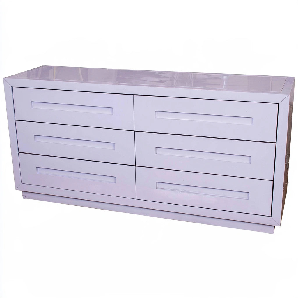 Cassettiera verticale con sei cassetti, colore bianco