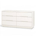 Cassettiera verticale con sei cassetti, colore bianco
