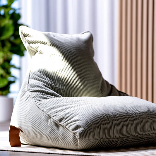 Pouf a sacco, colore grigio chiaro