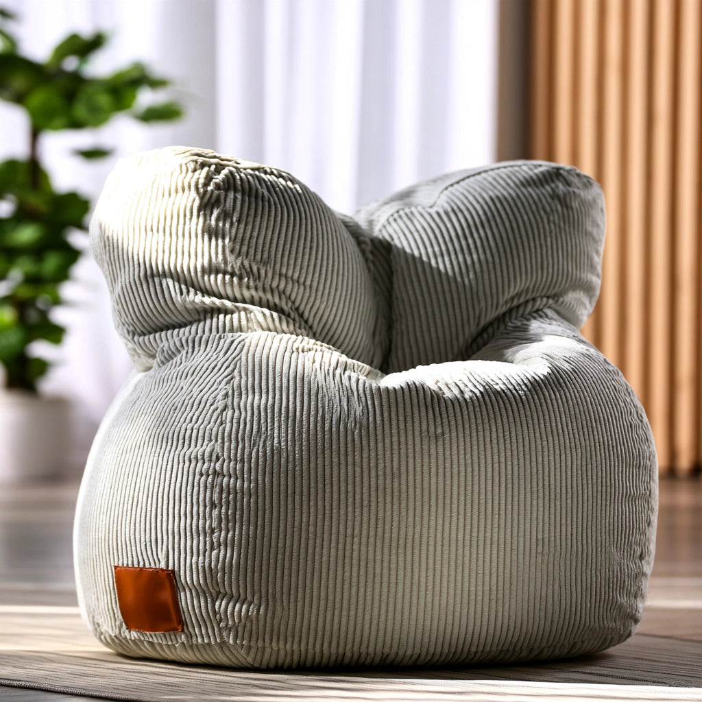 Pouf a sacco, colore grigio chiaro