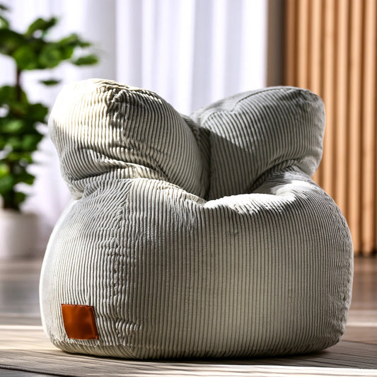 Pouf a sacco, colore grigio chiaro